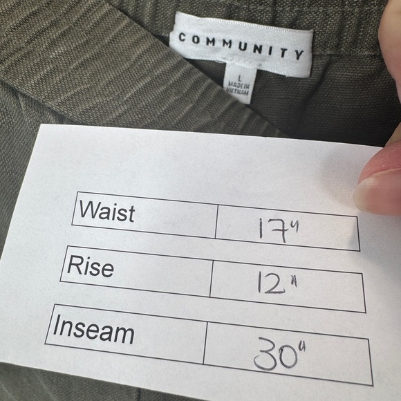 Aritzia Community Linen Blend Pants Olive - Picture 12 of 12